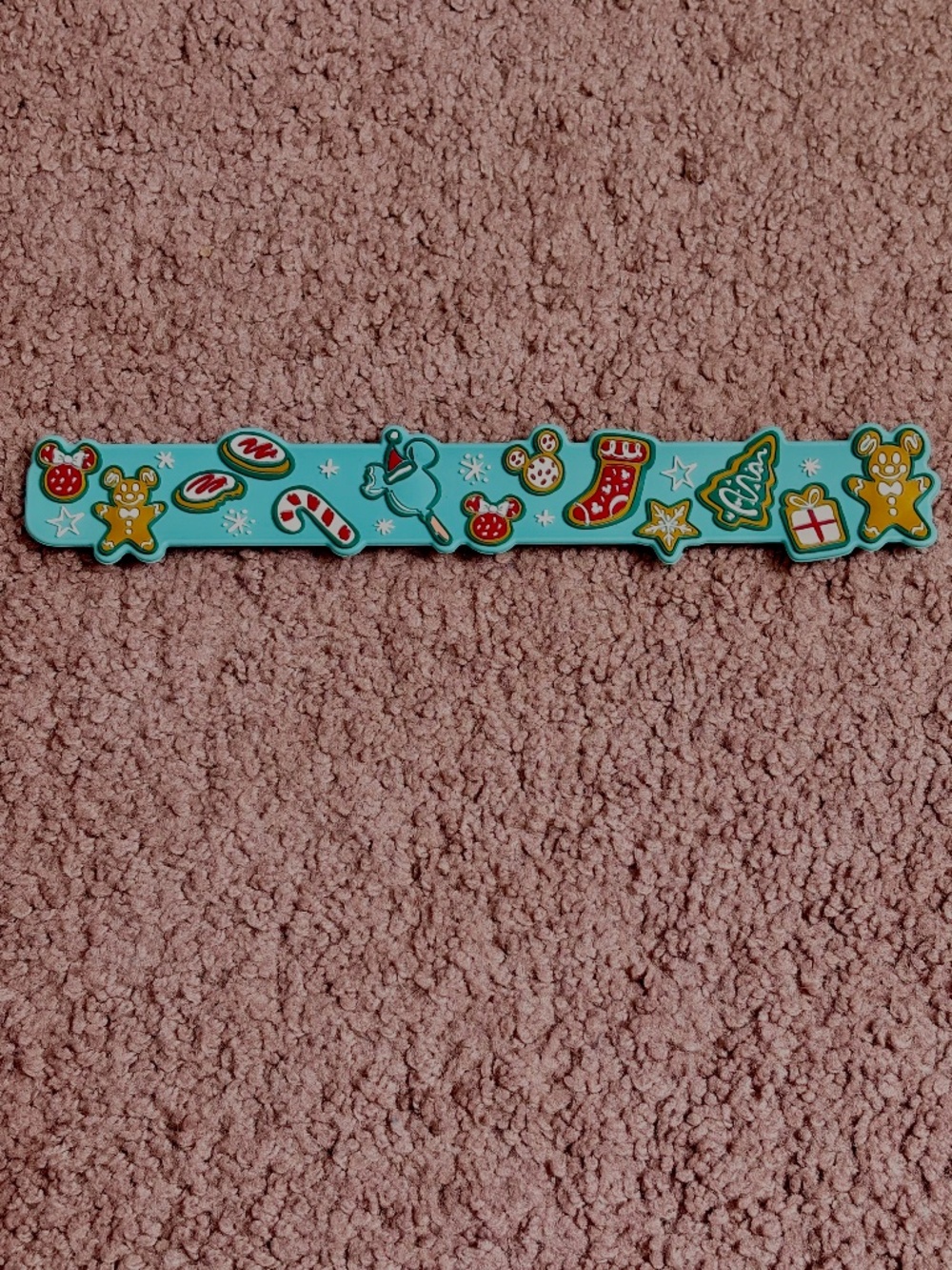 Disney Parks Official Holiday Christmas Merriest Place on Earth Slap Bracelet